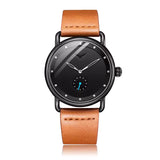 ONOLA 3805 Minimal Quartz Watch with Leather Strap Brown Black Main