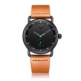 ONOLA 3805 Minimal Quartz Watch with Leather Strap Brown Black