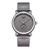 ONOLA 3805 Minimal Quartz Watch with Leather Strap Grey Silver Main