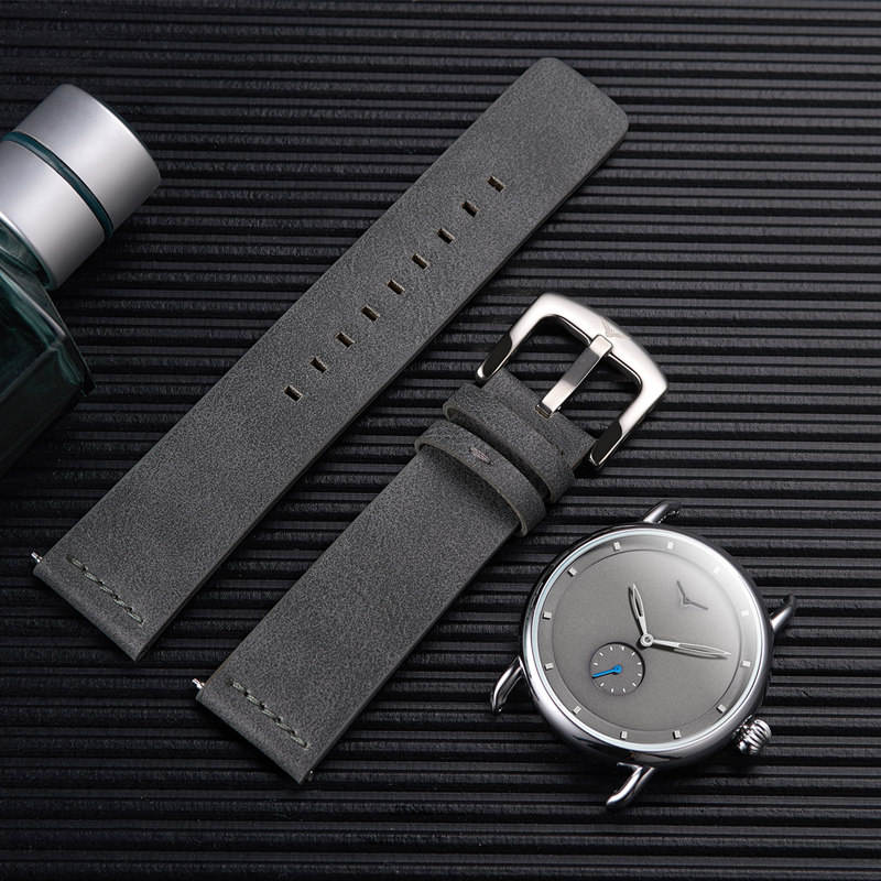 ONOLA 3805 Minimal Quartz Watch with Leather Strap Grey siliver Open