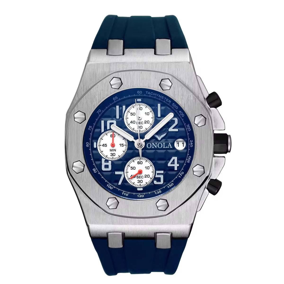 ONOLA 6805 Apex Chronograph Men’s Quartz Watch Blue Silver Blue