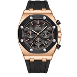ONOLA 6807 Men's Chronograph Quartz Watch Black Black Rosegold