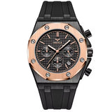 ONOLA 6807 Men's Chronograph Quartz Watch Black Rosegold Black