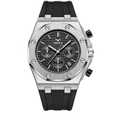 ONOLA 6807 Men's Chronograph Quartz Watch Black Silver
