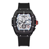 ONOLA 6825B Axis Sport Quartz Sport Silicone Strap Watch All Black