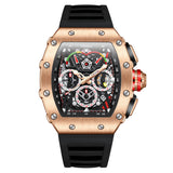 ONOLA 6827 Apex Torque Quartz Chronograph Watch Black Rosegold