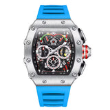 ONOLA 6827 Apex Torque Quartz Chronograph Watch Blue Silver