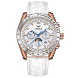 ONOLA 6835 Automatic Chronograph-Style Mechanical Watch for Men All White