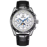 ONOLA 6835 Automatic Chronograph-Style Mechanical Watch for Men White