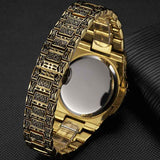 Onola 3808 Luxury Gold Plated Arabic Style Watch for Men Chain Back View