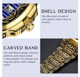 Onola 3808 Luxury Gold Plated Arabic Style Watch for Men Chain