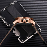 Onola 3809 Leather Strap Warrior Round Dial Men's Watch Side View