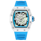 Onola 3827W Sport Luxury Quartz Watch for Men | Square Dial | Silicone Strap | 44mm Water Resistant Watch