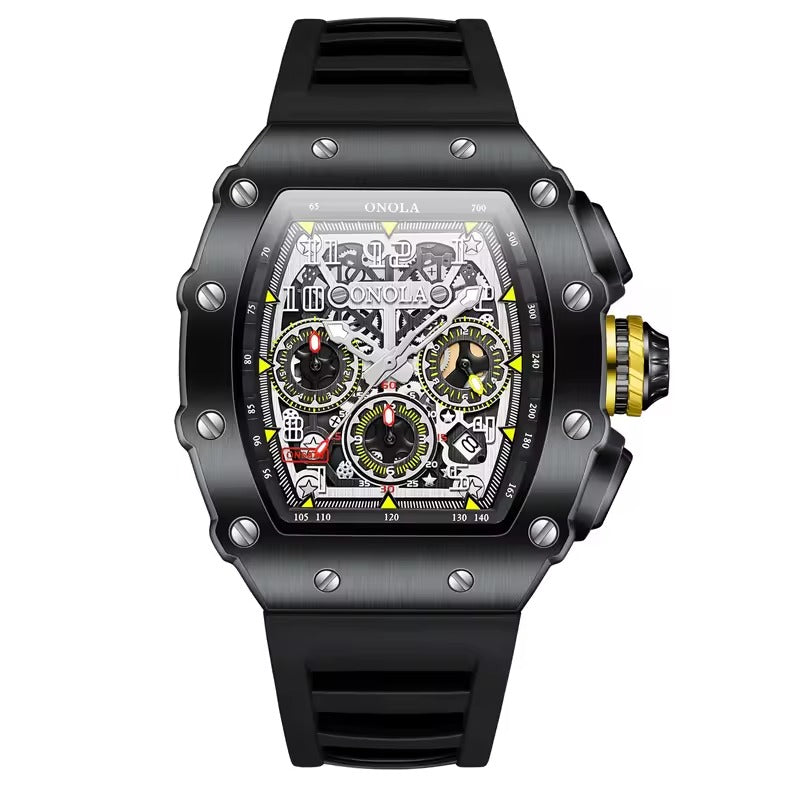 Onola 6826 Sport Quartz Watch for Men All Black