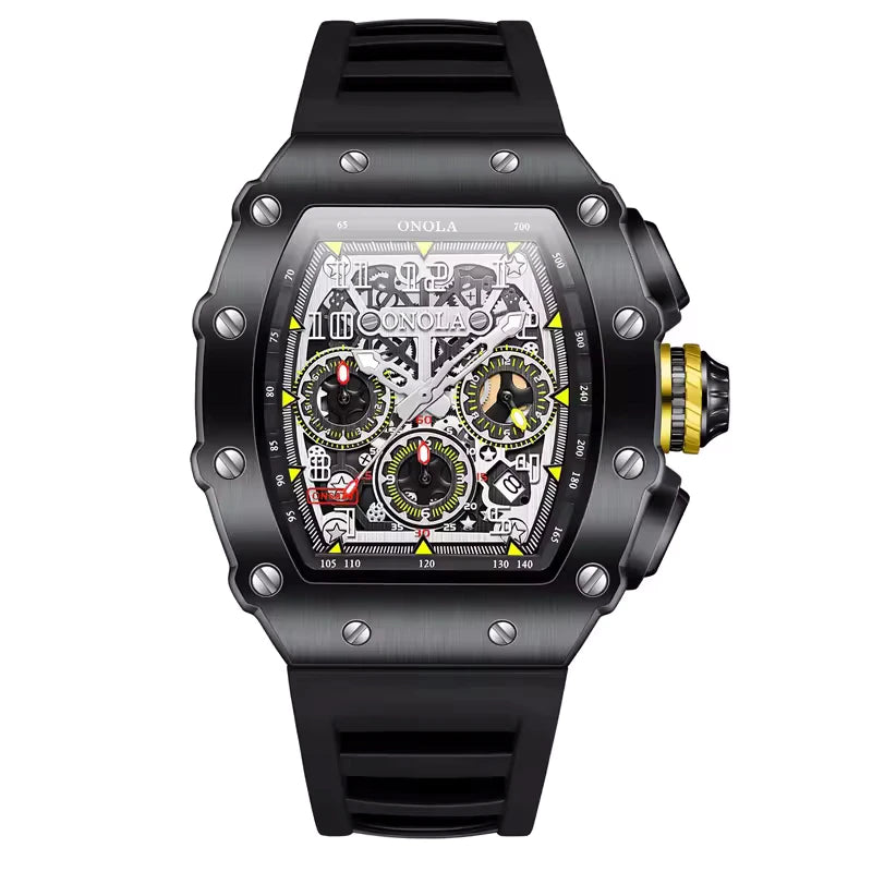 Onola 6826 Sport Quartz Watch for Men All Black Main