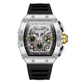 Onola 6826 Sport Quartz Watch for Men Black Silver
