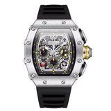 Onola 6826 Sport Quartz Watch for Men Black Silver