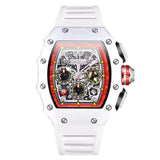 Onola 6826 Sport Quartz Watch for Men Milk White Red