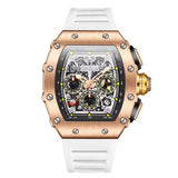 Onola 6826 Sport Quartz Watch for Men White Rosegold