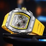 Onola 6826 Sport Quartz Watch for Men Yellow Silver
