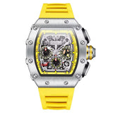 Onola 6826 Sport Quartz Watch for Men Yellow Silver