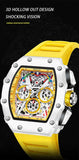 Onola 6827W Tonneau Sports Luxury Watch Yellow Design