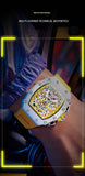 Onola 6827W Tonneau Sports Luxury Watch for Men Yellow Wrist view