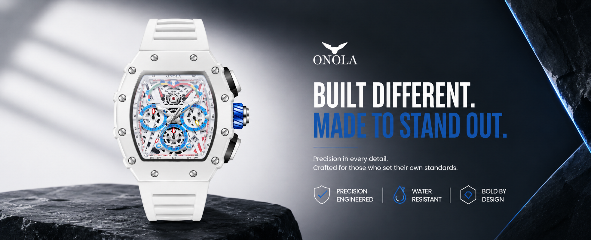 Onola 6827W chorograph all white main banner homepage