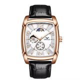 Onola 6848 Automatic Square Watch for Men Black Rosegold
