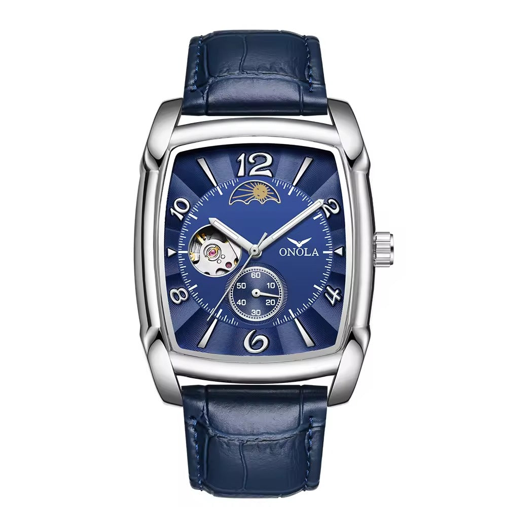 Onola 6848 Automatic Square Watch for Men Blue