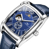 Onola 6848 Automatic Square Watch for Men Blue Silver