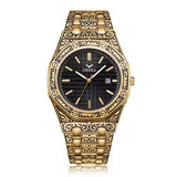 Onola 6848 Automatic Square Watch for Men Gold Black