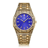 Onola 6848 Automatic Square Watch for Men Gold Blue