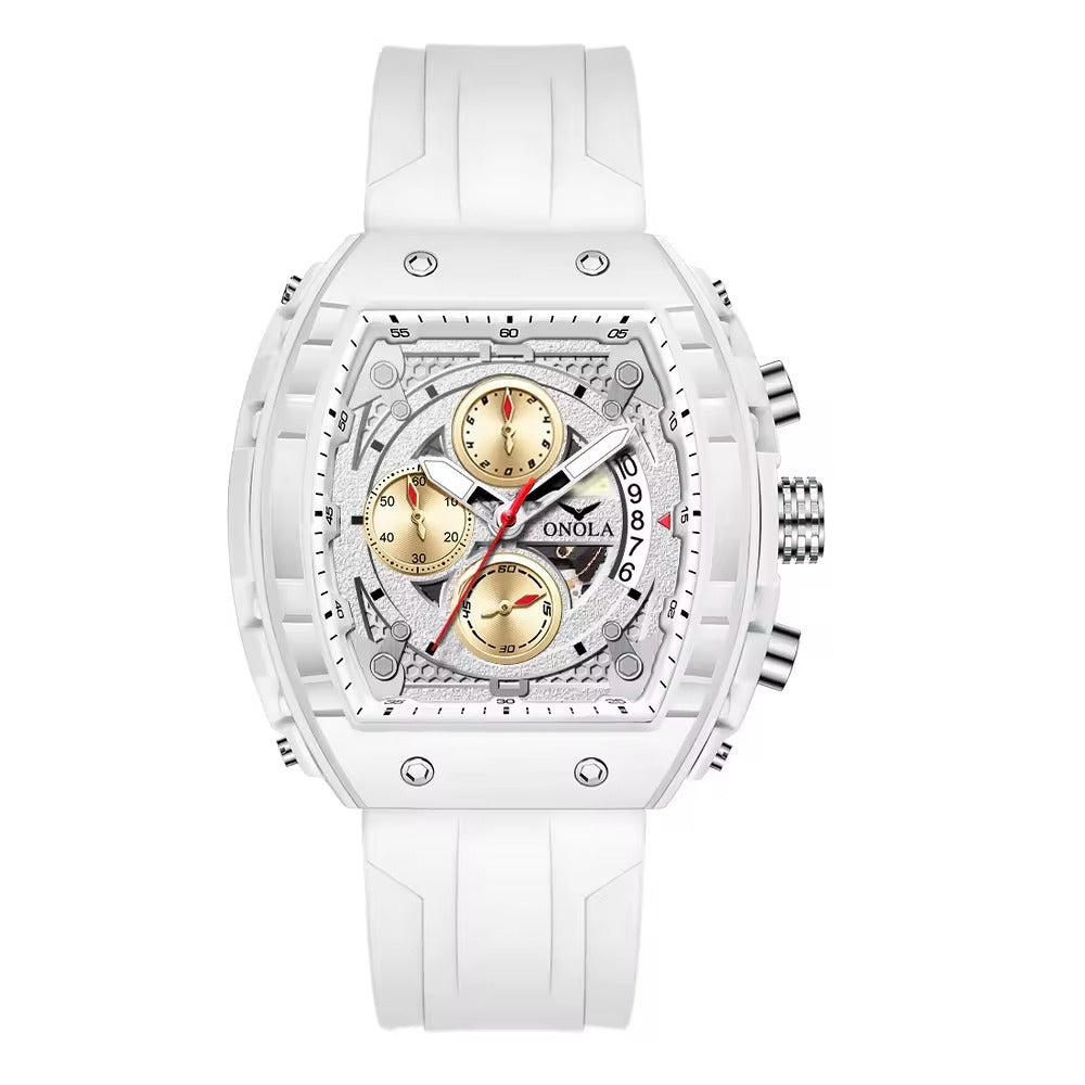 Onola 6853 Sport Luxury Quartz Watch for Men All White