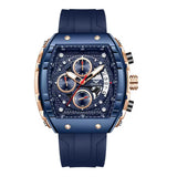 Onola 6853 Sport Luxury Quartz Watch for Men Blue Rosegold