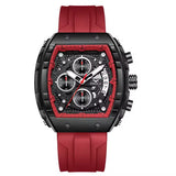Onola 6853 Sport Luxury Quartz Watch for Men Red Black