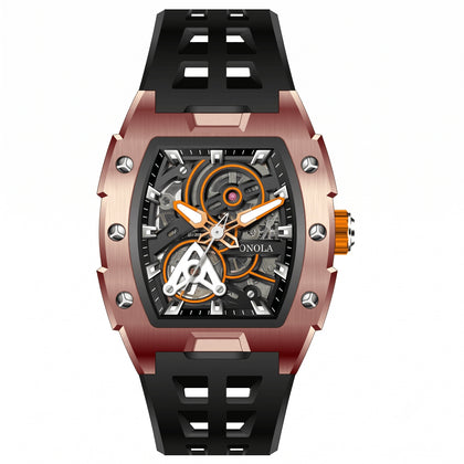 ONOLA Vanguard X Skeleton Automatic Mechanical Watch for Men | 43mm Statement Case