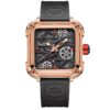 Onola 3831 Automatic Skeleton Watch for Men | Square Dial | Silicone Strap | Luxury Mechanical Watch